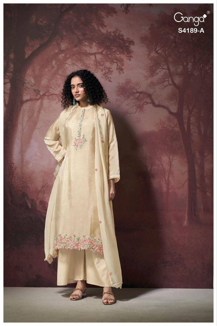 CAYSA 4189 By GANGA FASHION Stylish Beautiful Colourful PREMIUM PURE BEMBERG Dresses At Wholesale Price